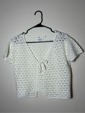Tommy Hilfiger Hand Knit Cardigan Size M Tie Front